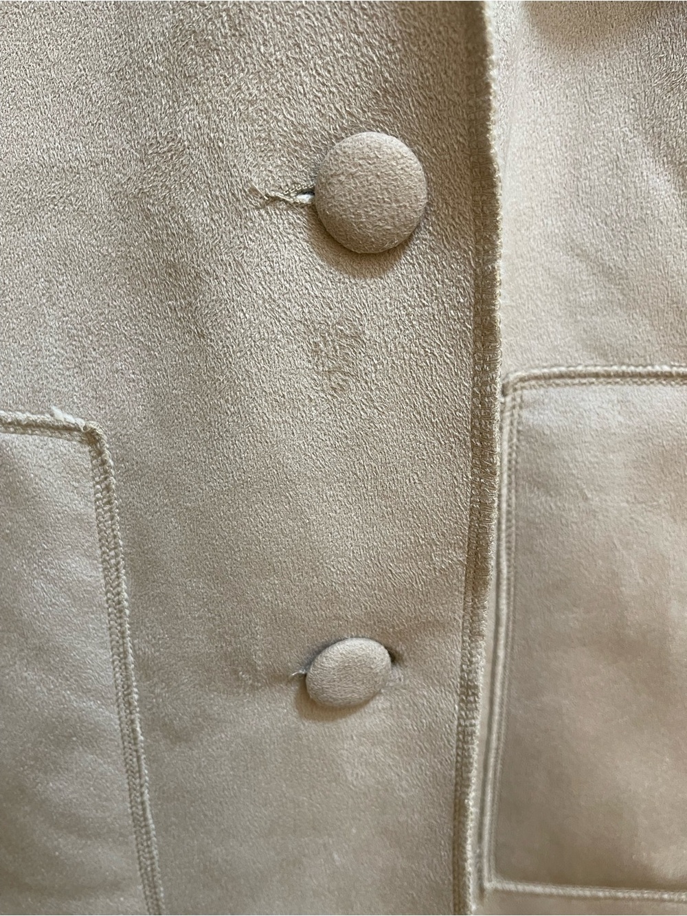 Faux Suede Coat with Faux Fur Trim Avon Signature Collection XL Super Soft - Picture 7 of 10